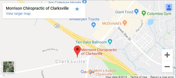 Map of Clarksville MD Chiropractors